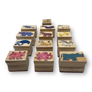 Animal  Rubber Stamps 13 Lot